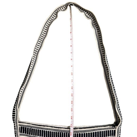 Wool Hand Woven Zippered Crossbody Bag Hippie Boho - Picture 8 of 11